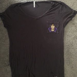 Purple lumiere patch top